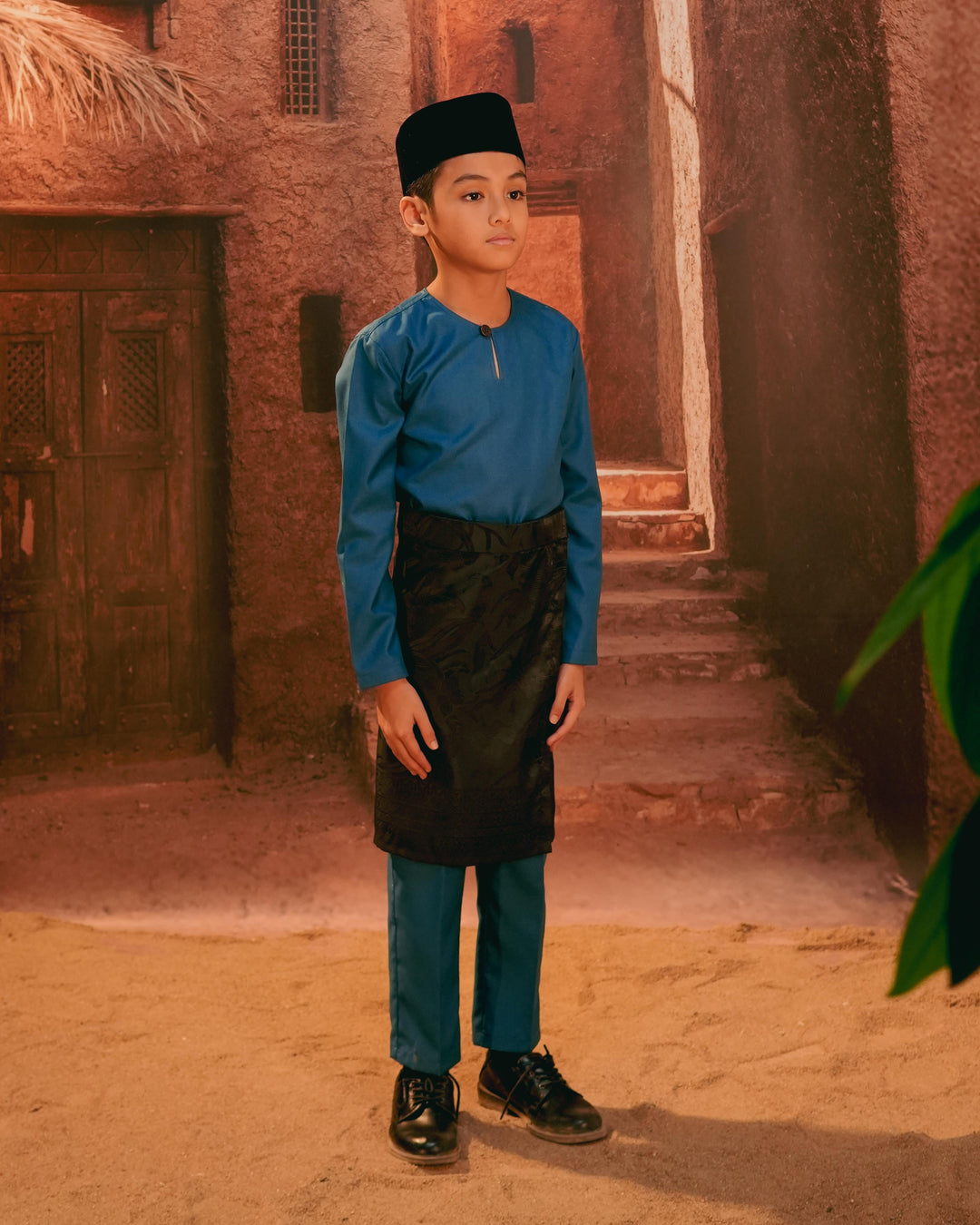 Anyaman Lestari Instant Sampin Kid - Black & Black