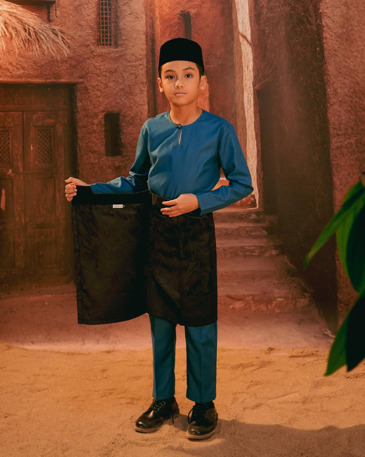 Anyaman Lestari Instant Sampin Kid - Black & Black