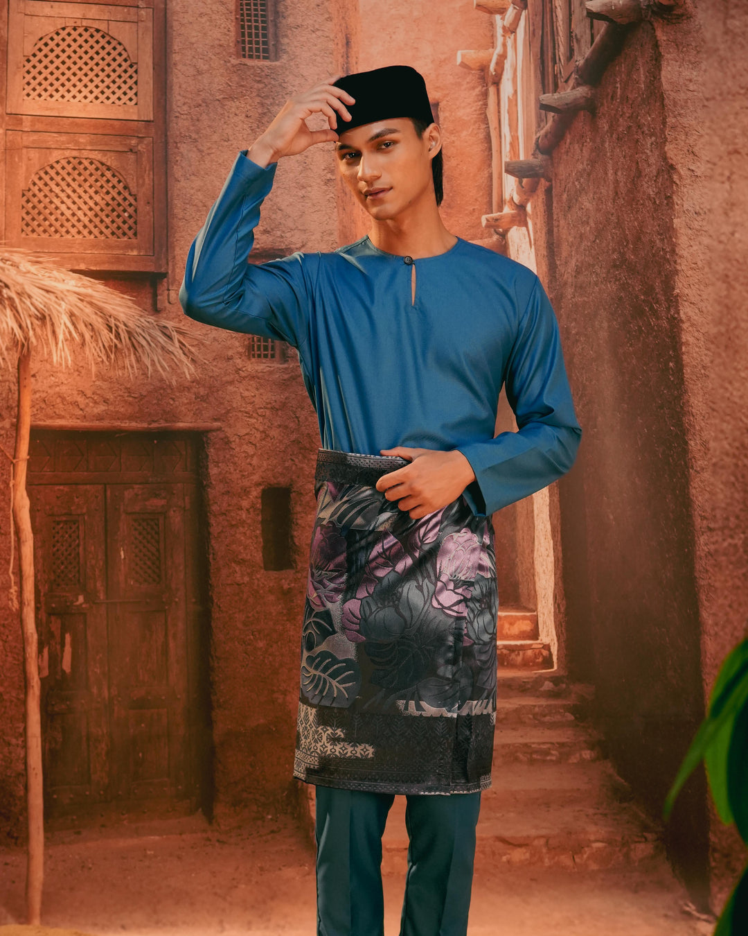 Leka Pantai Instant Sampin Adult - Blue & Purple