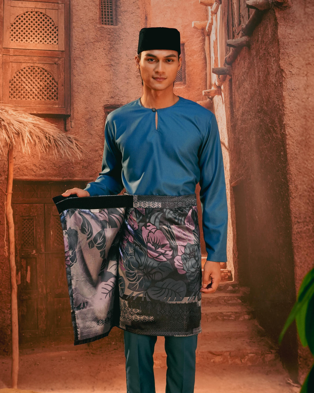 Leka Pantai Instant Sampin Adult - Blue & Purple