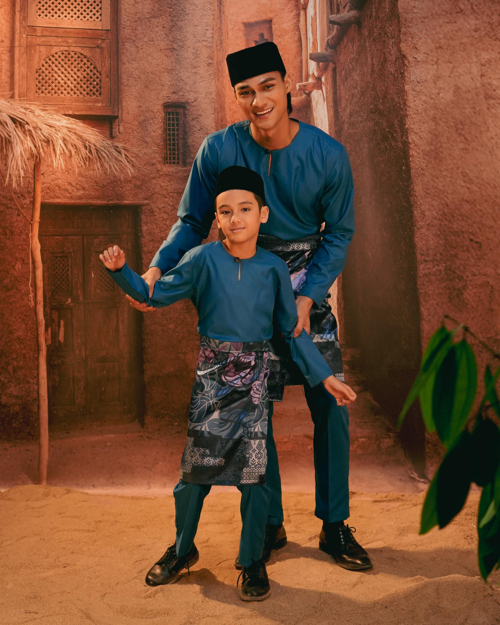 Leka Pantai Instant Sampin Adult - Blue & Purple - SampinExclusiveMy