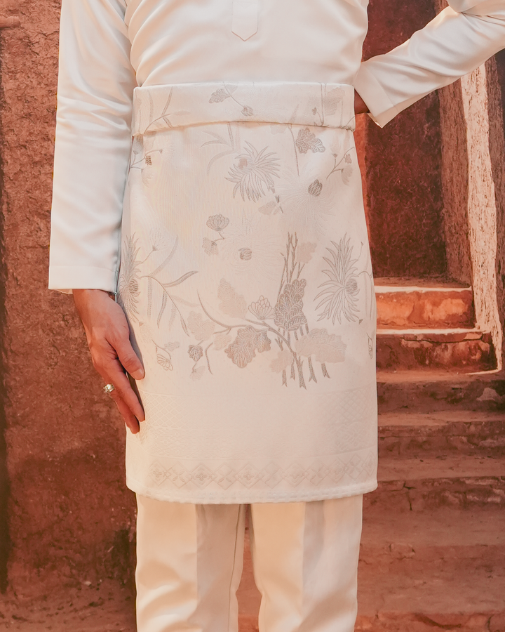 Purnama Original Sampin Adult - Offwhite & Silver