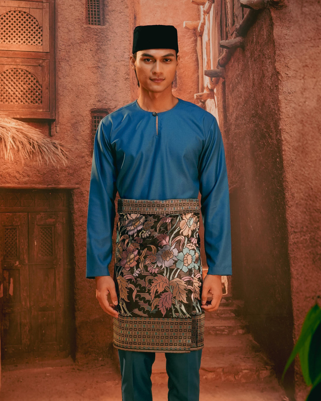 Bunga Raya Instant Sampin Adult - Blue & Purple