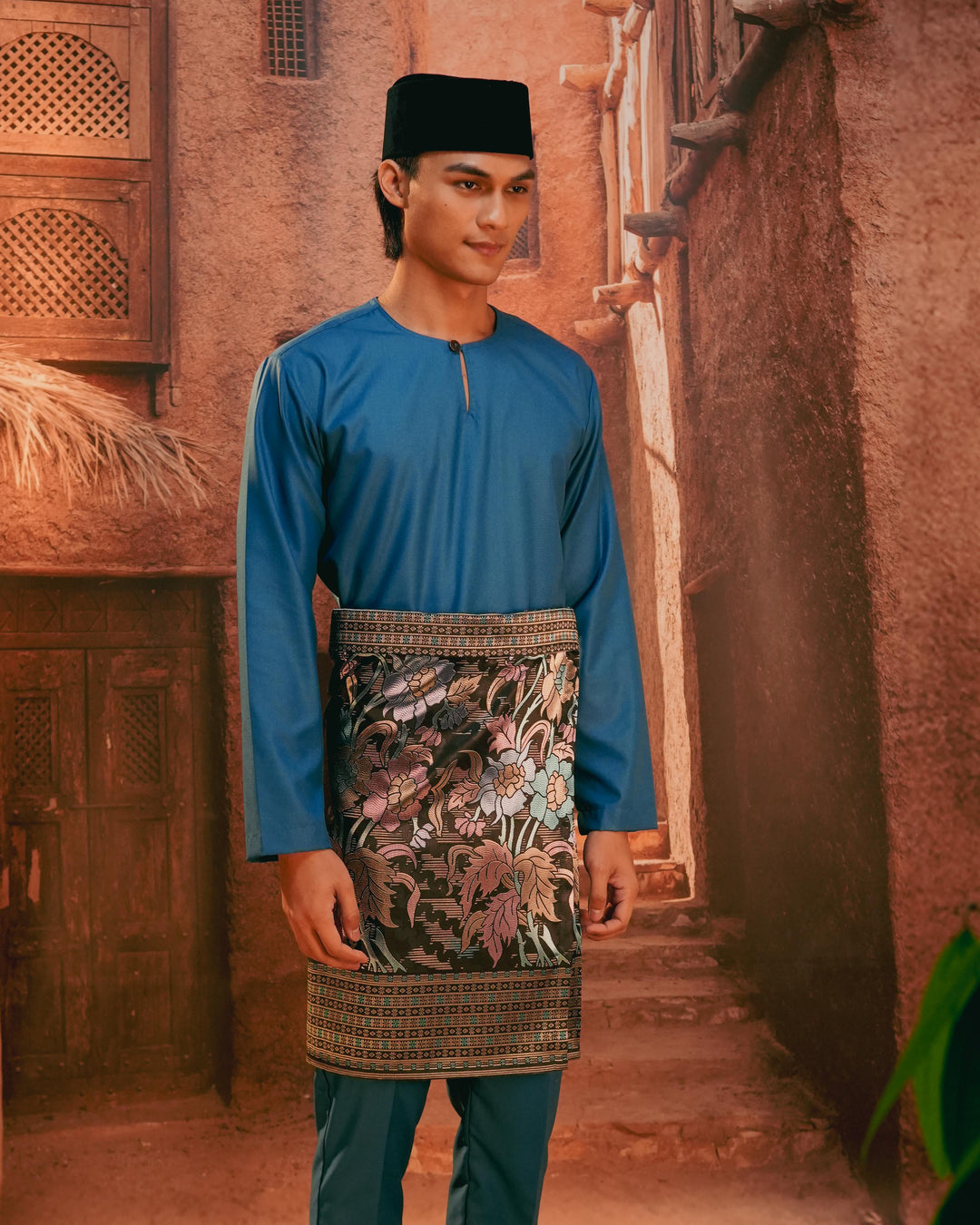 Bunga Raya Instant Sampin Adult - Blue & Purple