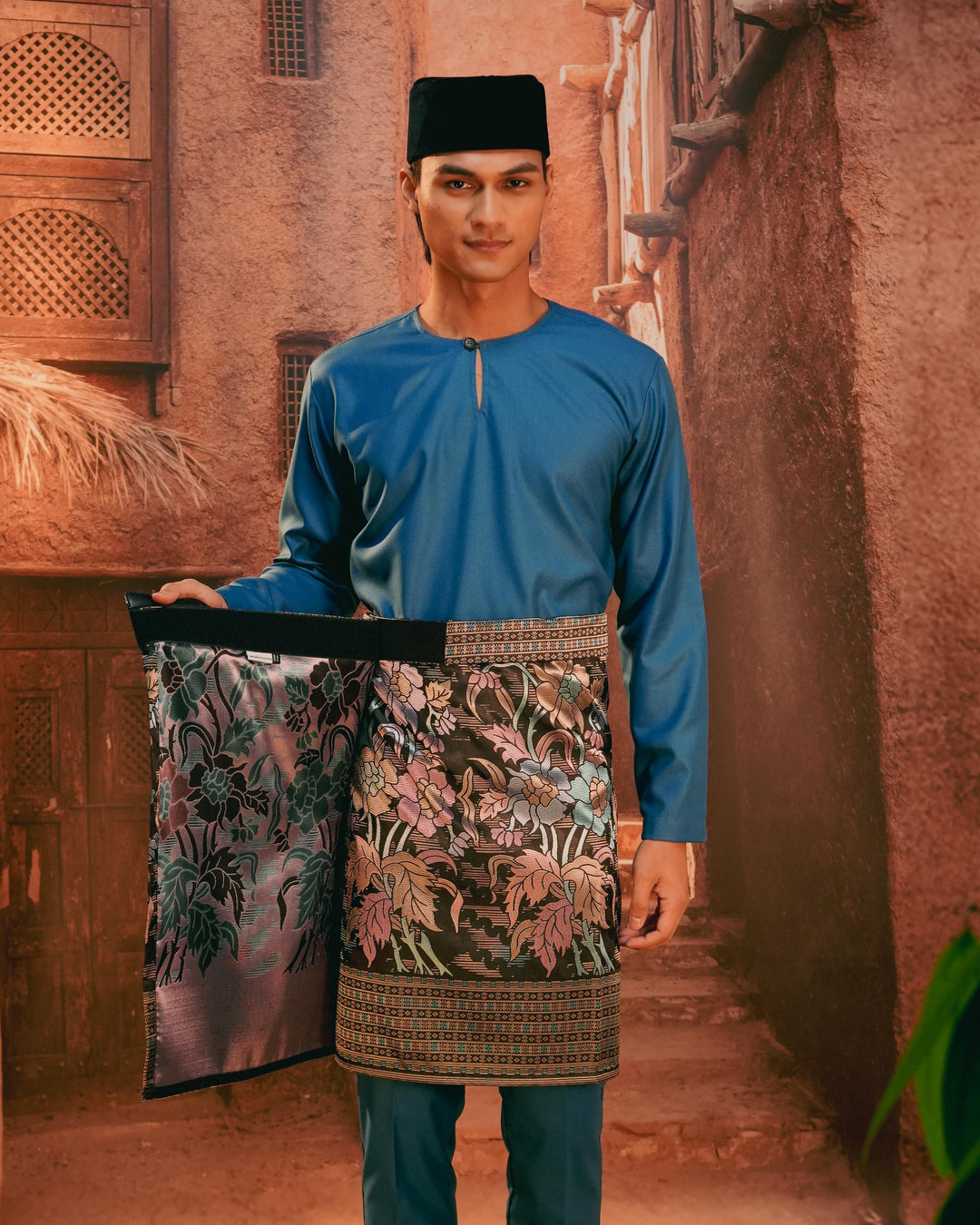 Bunga Raya Instant Sampin Adult - Blue & Purple