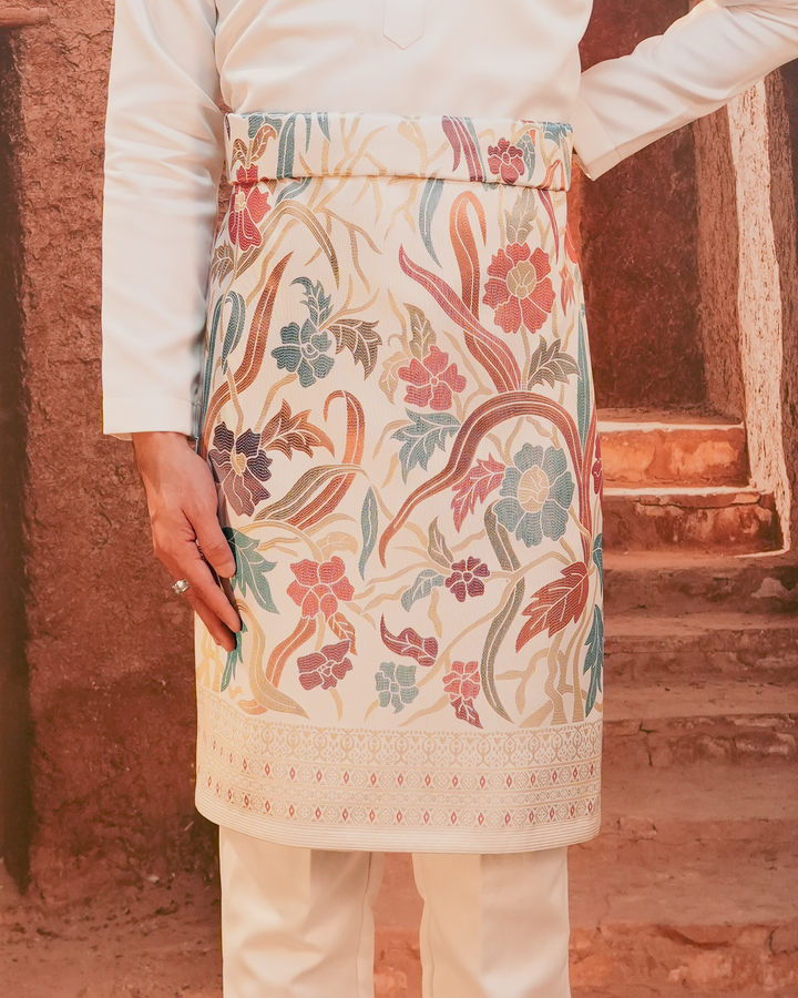 Anyaman Lestari Original Sampin Adult - Offwhite & Mix