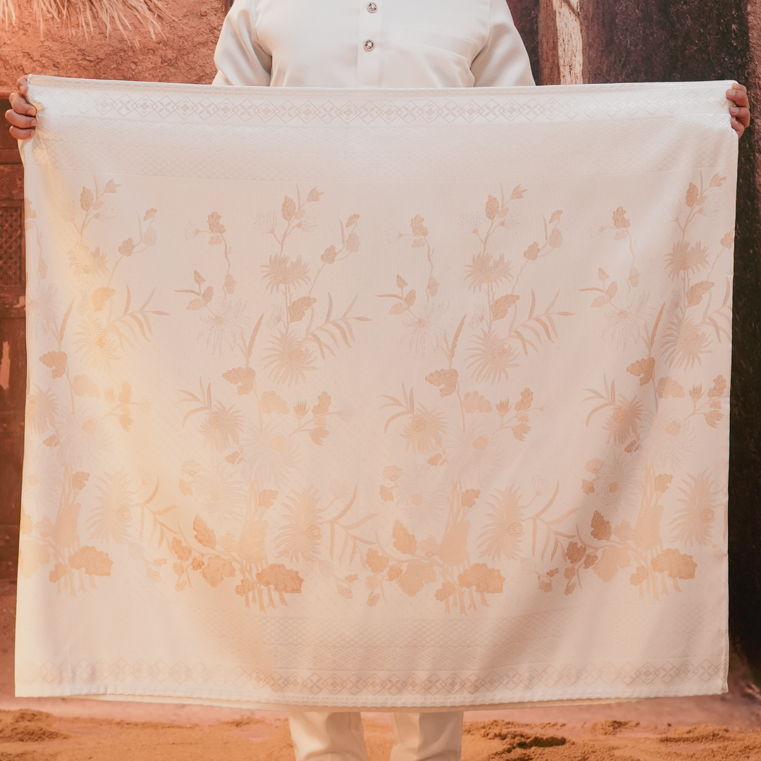 Purnama Original Sampin Adult - Offwhite & Gold