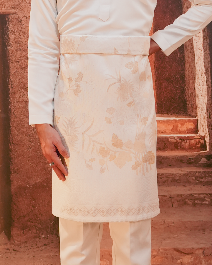 Purnama Original Sampin Adult - Offwhite & Gold