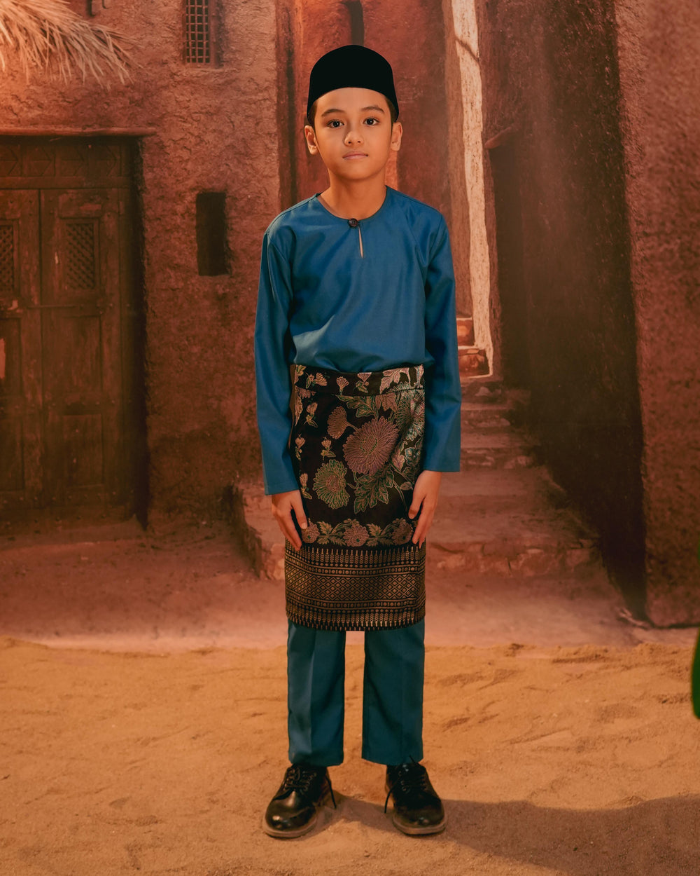 Kekwa Warisan Instant Sampin Kid - Purple & Blue - SampinExclusiveMy