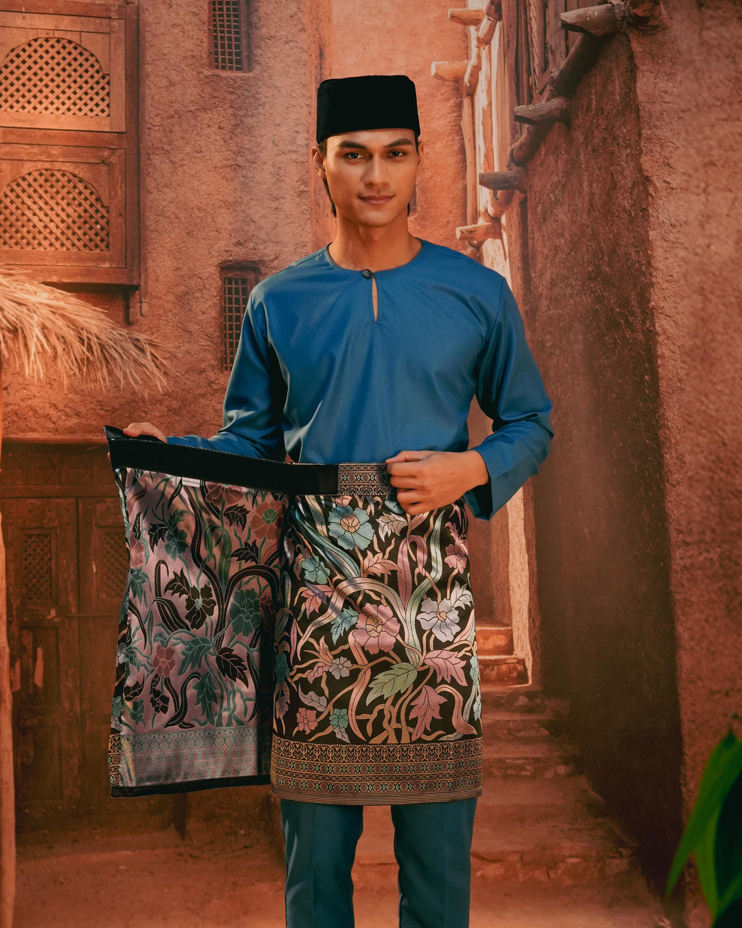 Anyaman Lestari Instant Sampin Adult - Blue & Purple