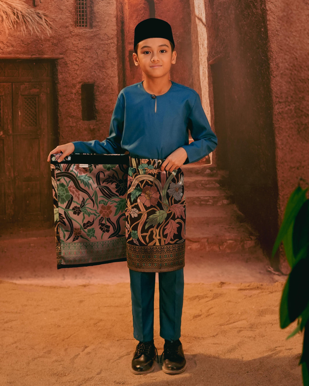 Anyaman Lestari Instant Sampin Kid - Blue & Purple