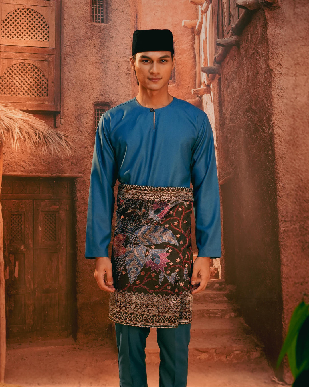 Bunga Seri Instant Sampin Adult - Navy Blue & Maroon