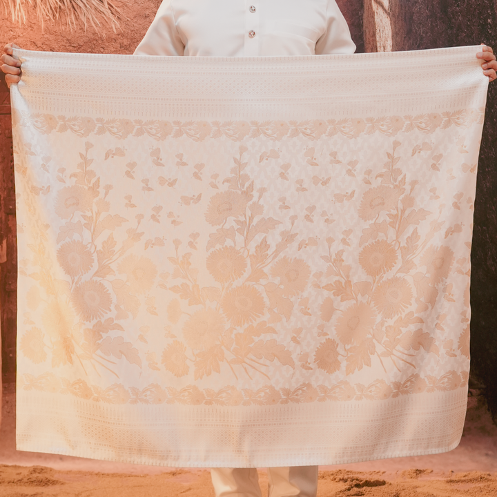 Kekwa Warisan Original Sampin Adult - Offwhite & Gold