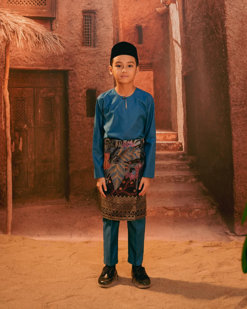 Bunga Seri Instant Sampin Kid - Navy Blue & Maroon - SampinExclusiveMy