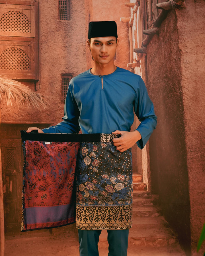 Seri Istana Instant Sampin Adult - Navy Blue & Gold