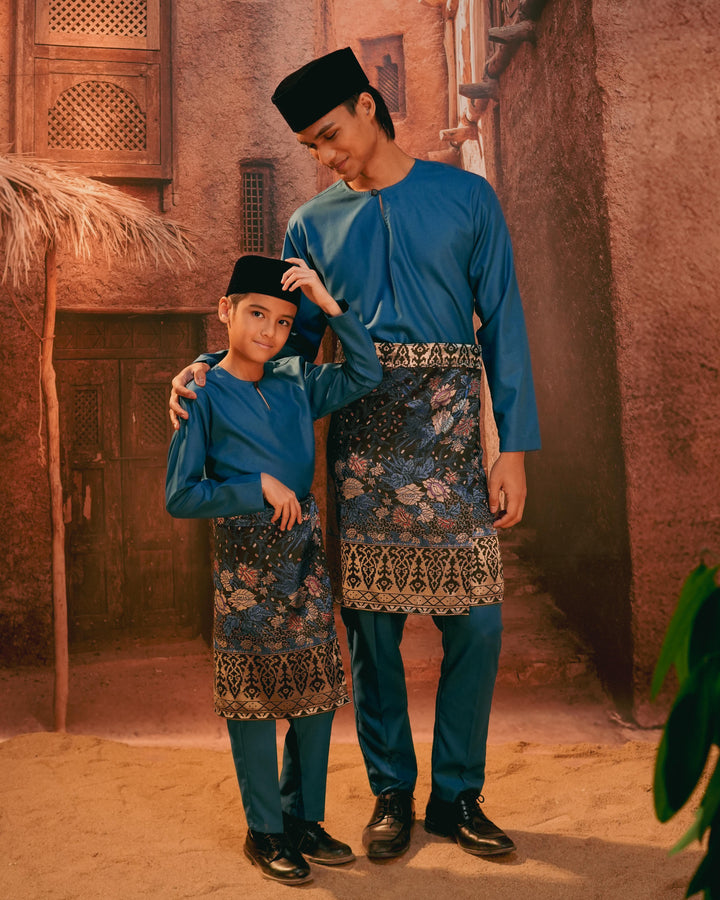 Seri Istana Instant Sampin Adult - Navy Blue & Gold