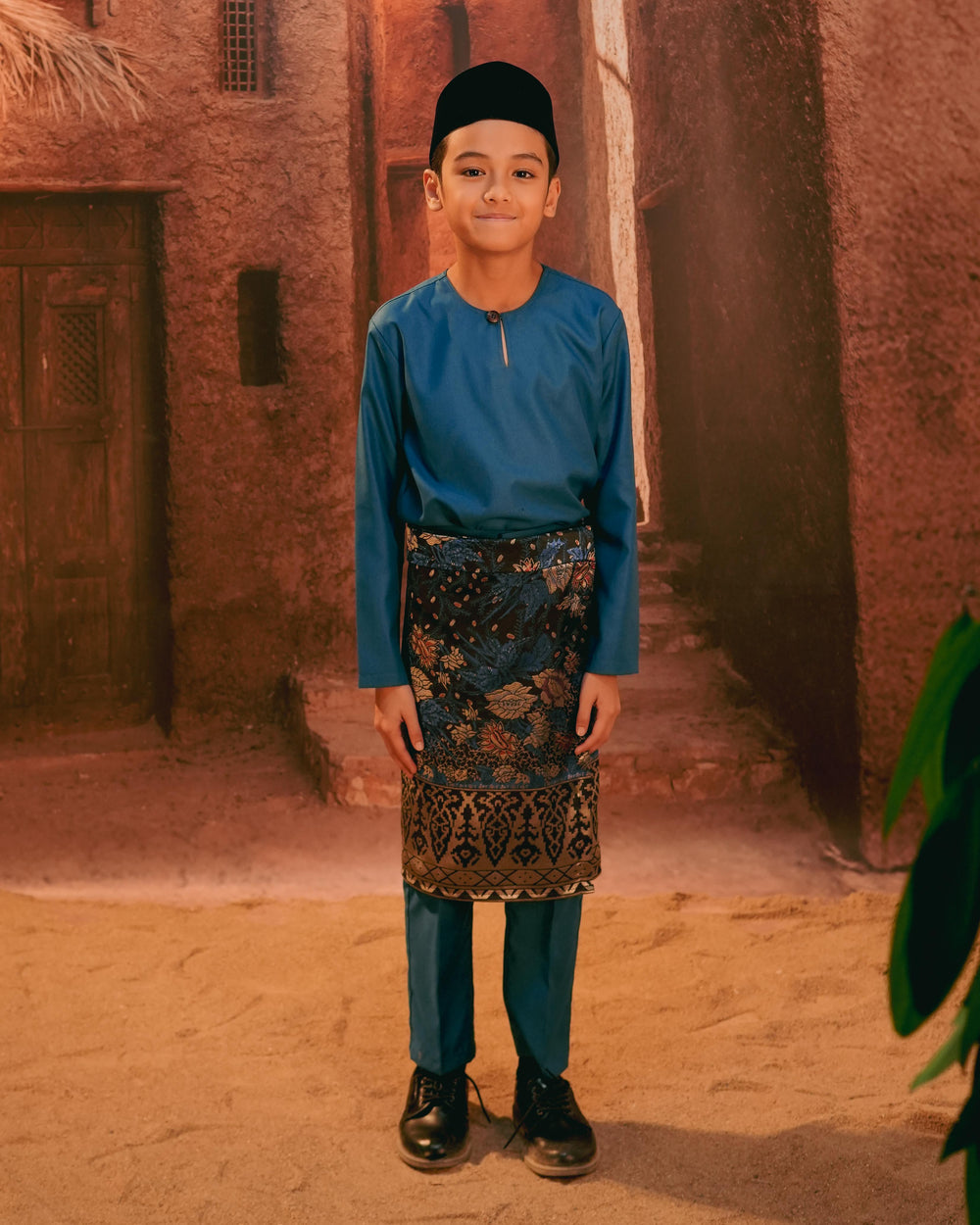 Seri Istana Instant Sampin Kid - Navy Blue & Gold - SampinExclusiveMy