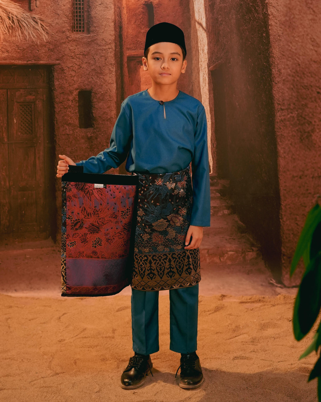 Seri Istana Instant Sampin Kid - Navy Blue & Gold