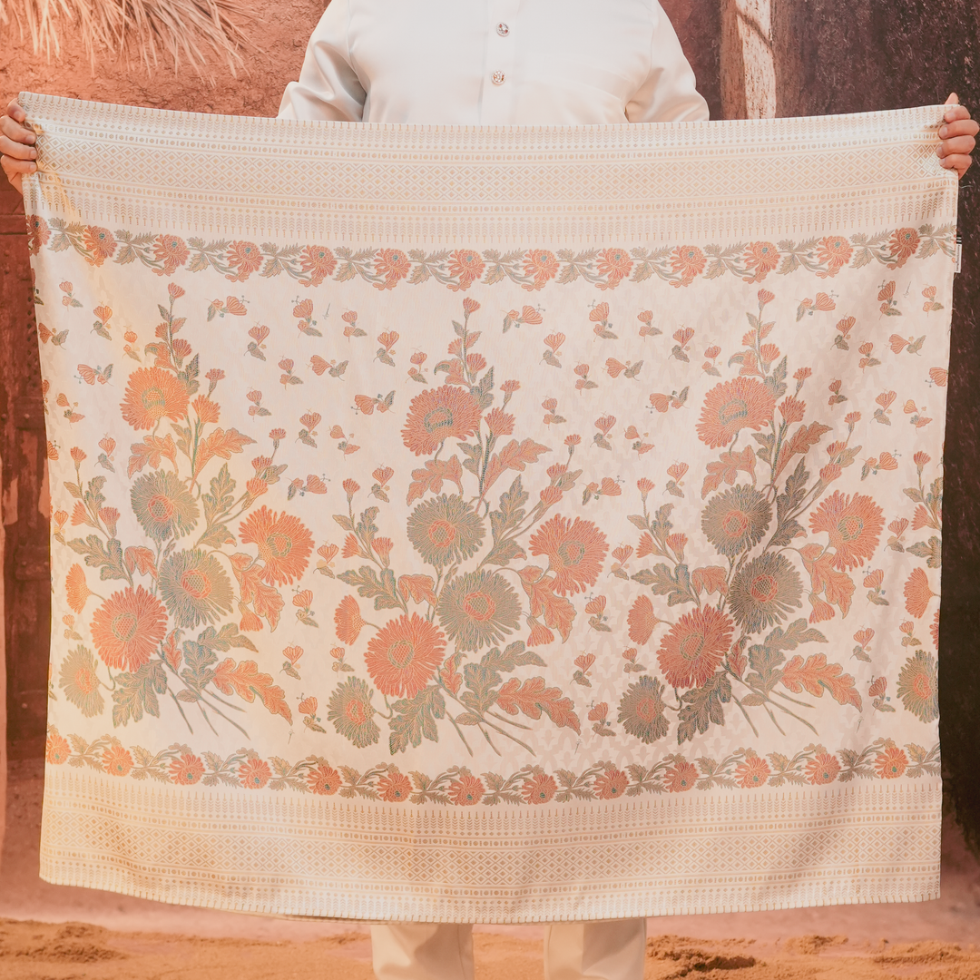 Kekwa Warisan Original Sampin Adult - Soft Maroon & Green