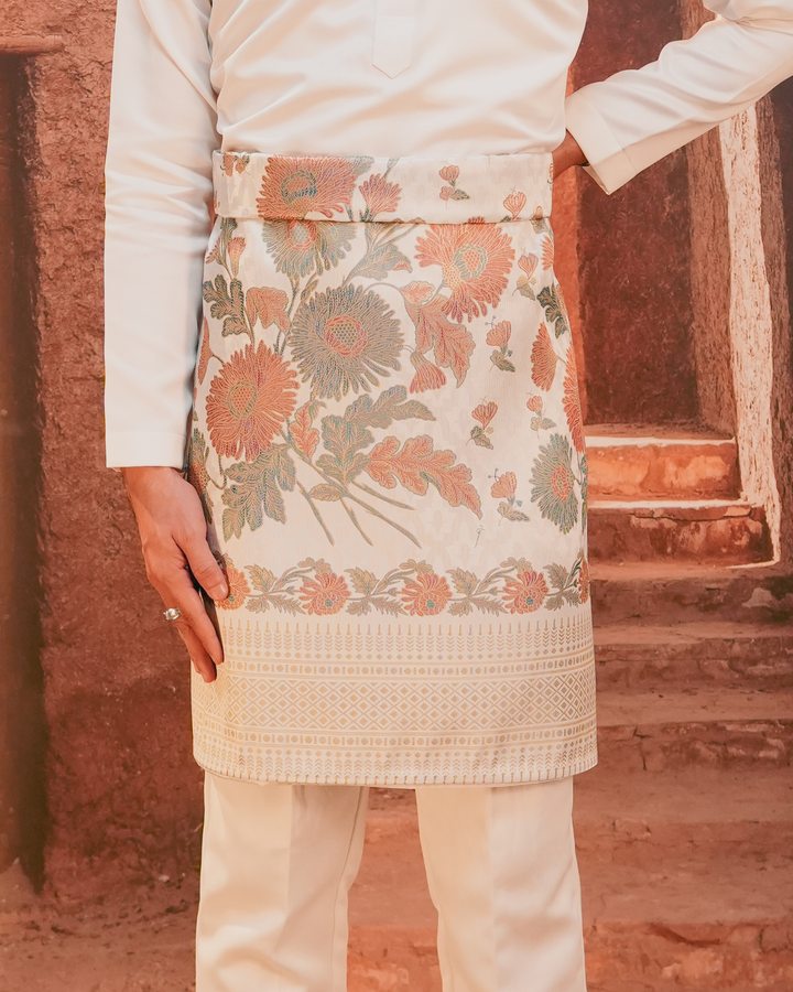 Kekwa Warisan Original Sampin Adult - Soft Maroon & Green