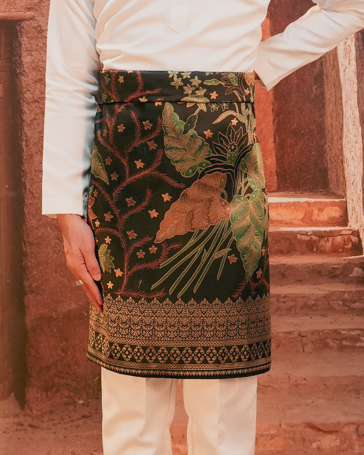 Bunga Seri Original Sampin Adult - Green & Gold