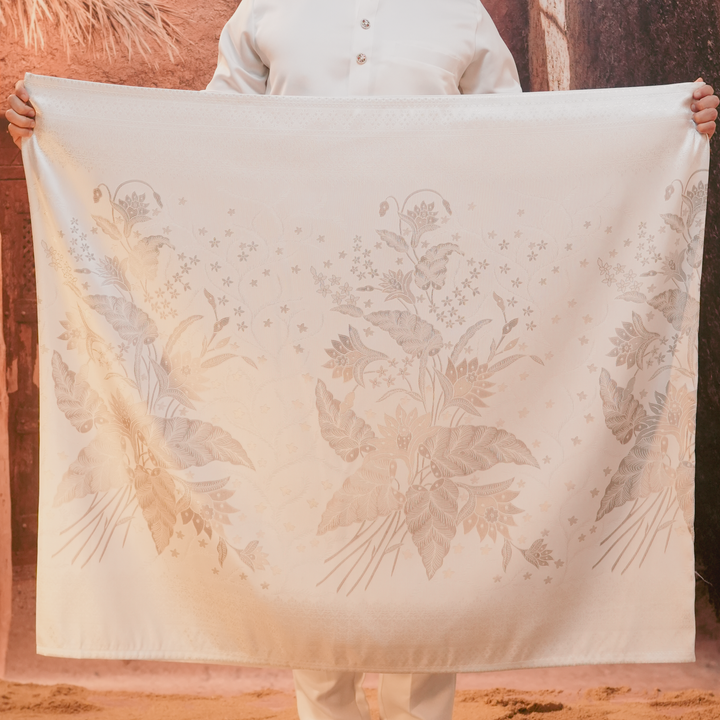 Bunga Seri Original Sampin Adult - Offwhite & Silver