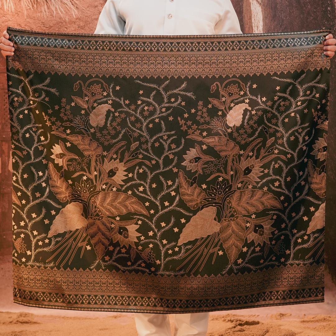 Bunga Seri Original Sampin Adult - Black & Gold