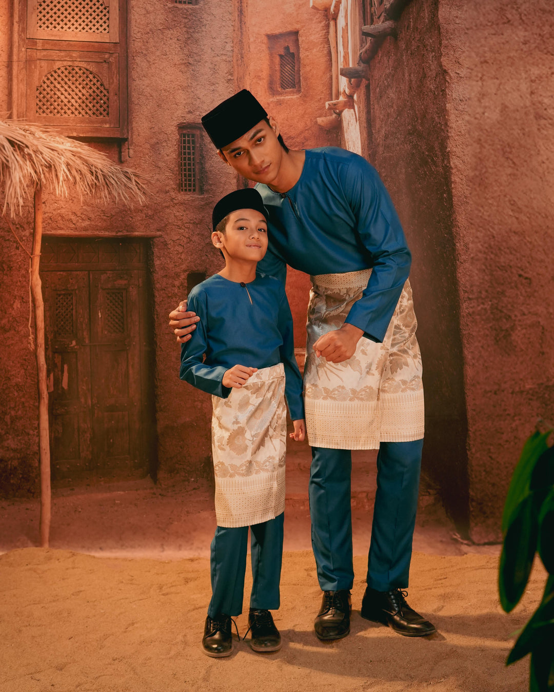 Kekwa Warisan Instant Sampin Kid - Soft Green & Olive