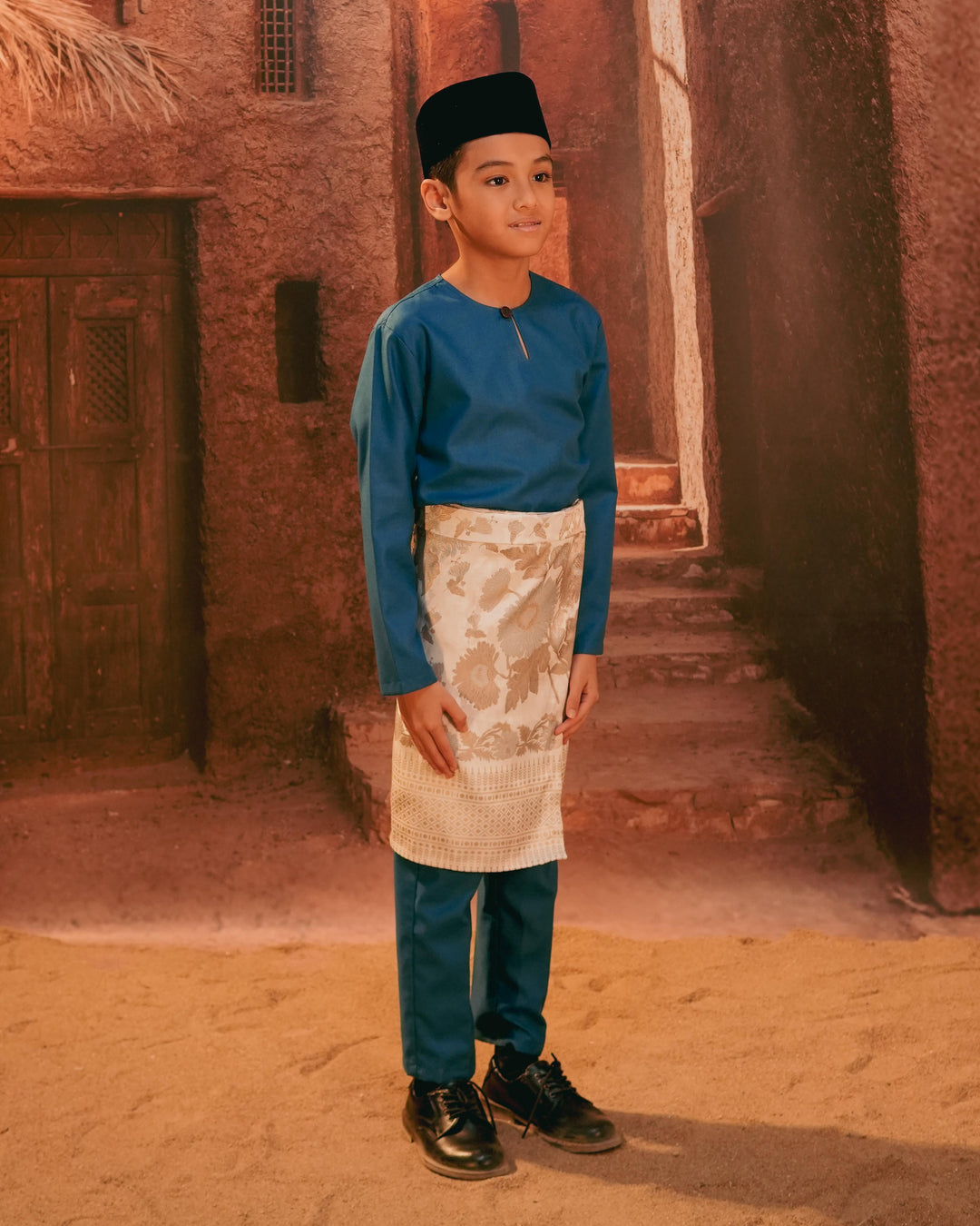 Kekwa Warisan Instant Sampin Kid - Soft Green & Olive