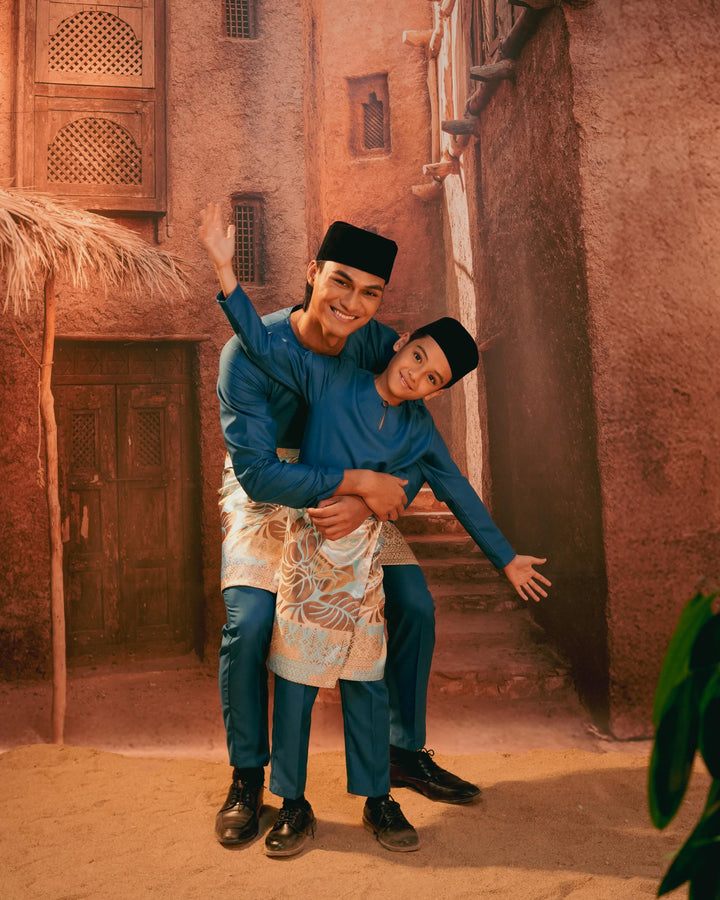 Leka Pantai Instant Sampin Kid - Soft Blue & Brown