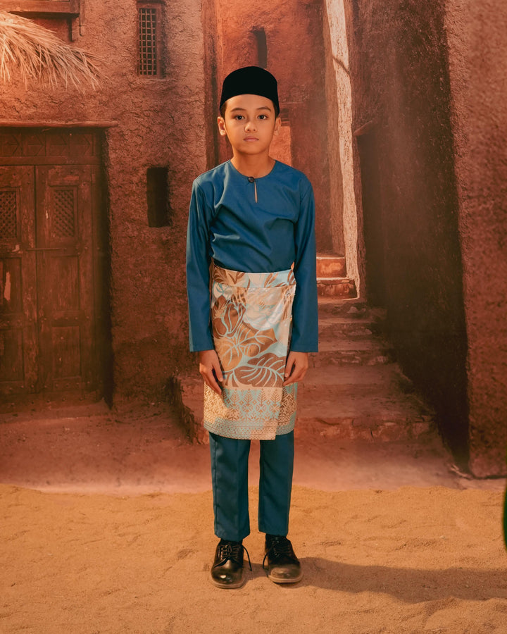 Leka Pantai Instant Sampin Kid - Soft Blue & Brown