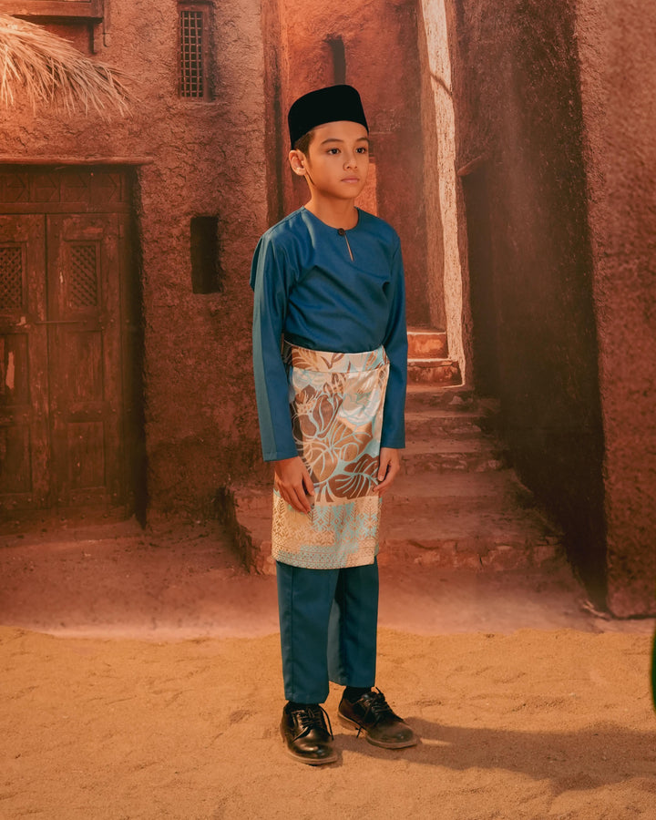 Leka Pantai Instant Sampin Kid - Soft Blue & Brown