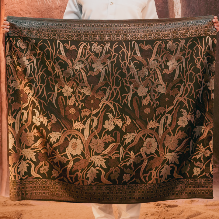 Anyaman Lestari Original Sampin Adult - Black & Gold