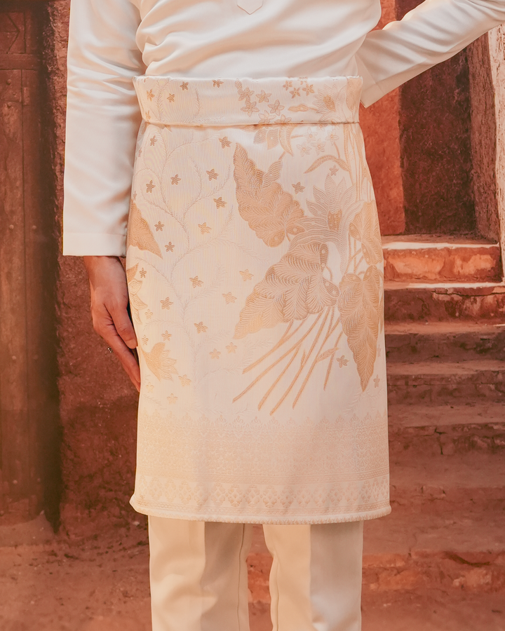 Bunga Seri Original Sampin Adult - Offwhite & Gold