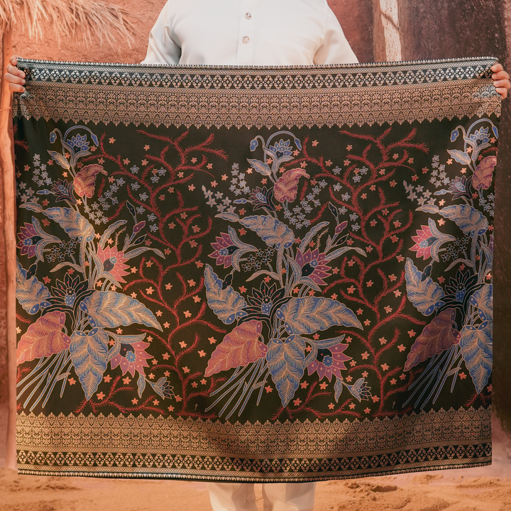 Bunga Seri Original Sampin Adult -Navy Blue & Maroon