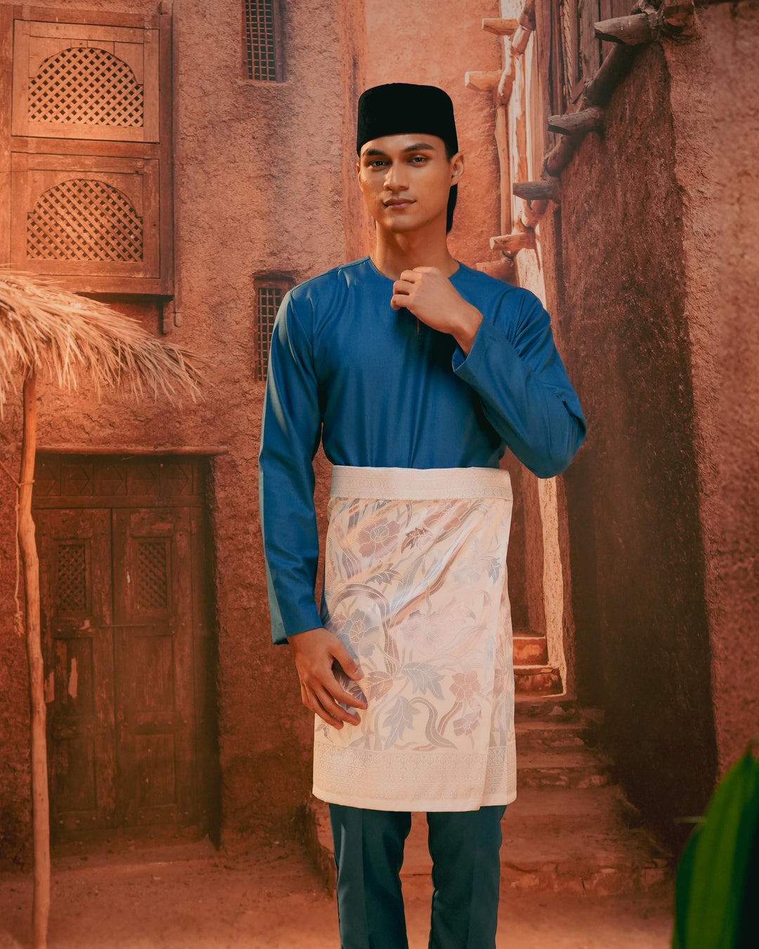 Anyaman Lestari Instant Sampin Adult - Soft Blue & Purple