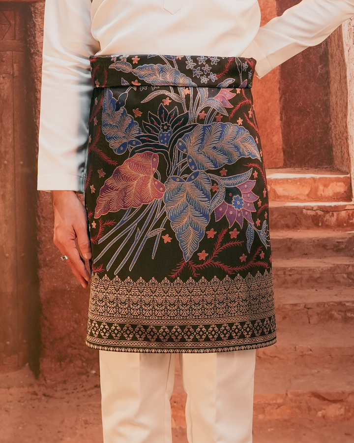 Bunga Seri Original Sampin Adult -Navy Blue & Maroon