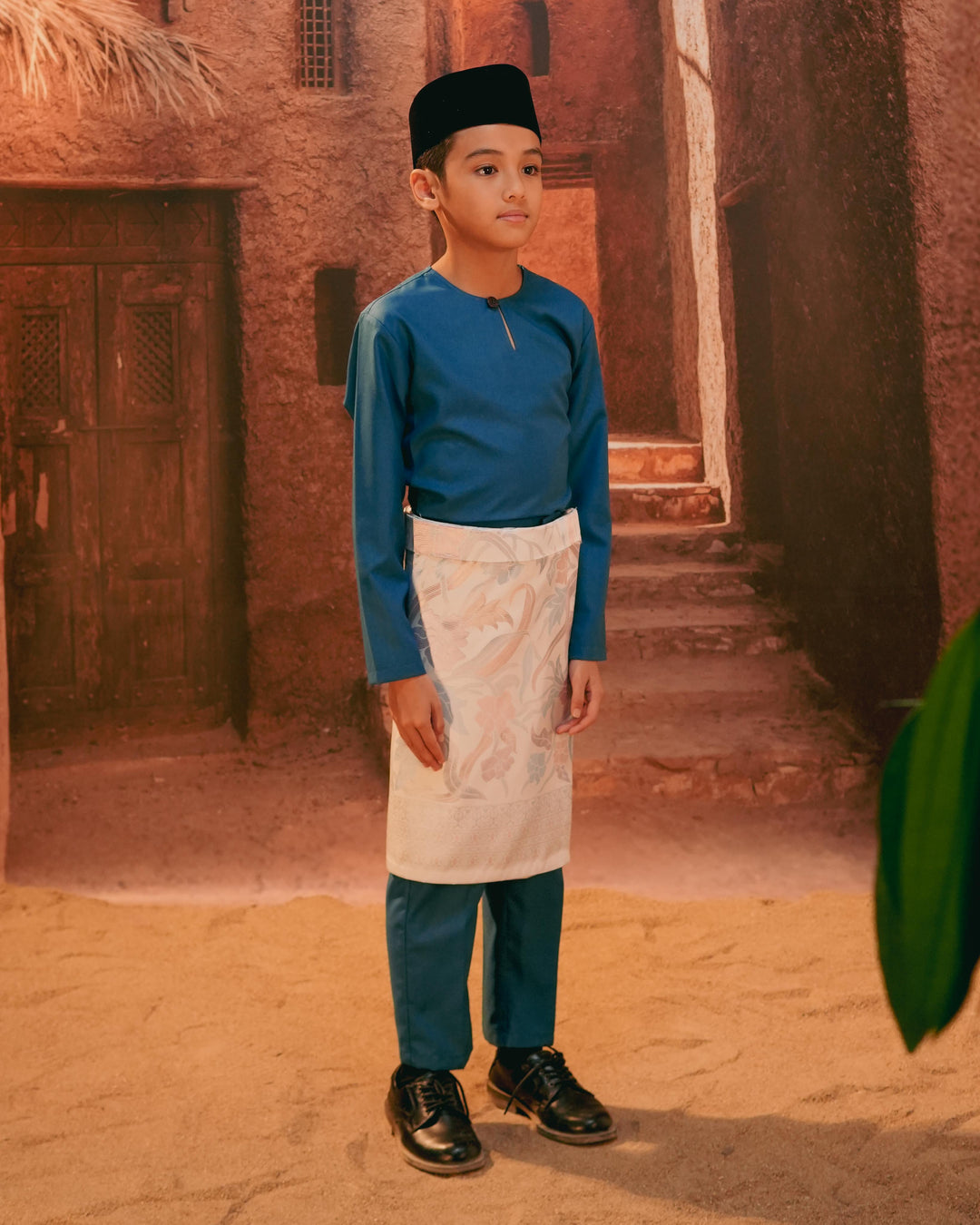 Anyaman Lestari Instant Sampin Kid - Soft Blue & Purple