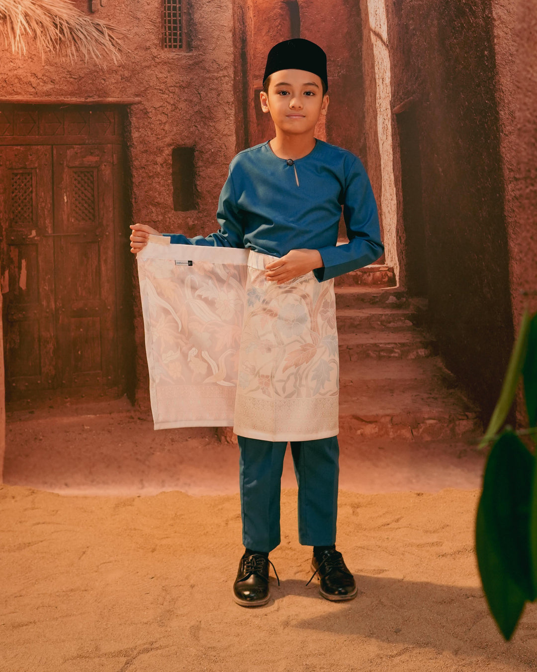 Anyaman Lestari Instant Sampin Kid - Soft Blue & Purple