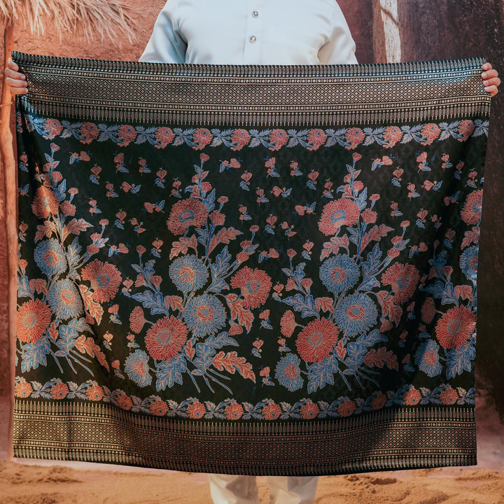 Kekwa Warisan Original Sampin Adult - Navy Blue & Maroon - SampinExclusiveMy