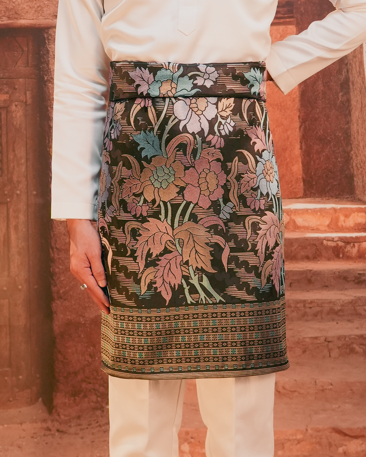 Bunga Raya Original Sampin Adult - Blue & Purple