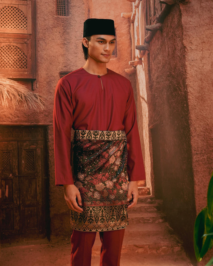 Seri Istana Instant Sampin Adult - Maroon & Gold