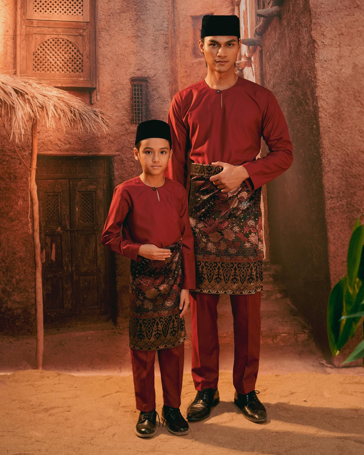 Seri Istana Instant Sampin Kid - Maroon & Gold