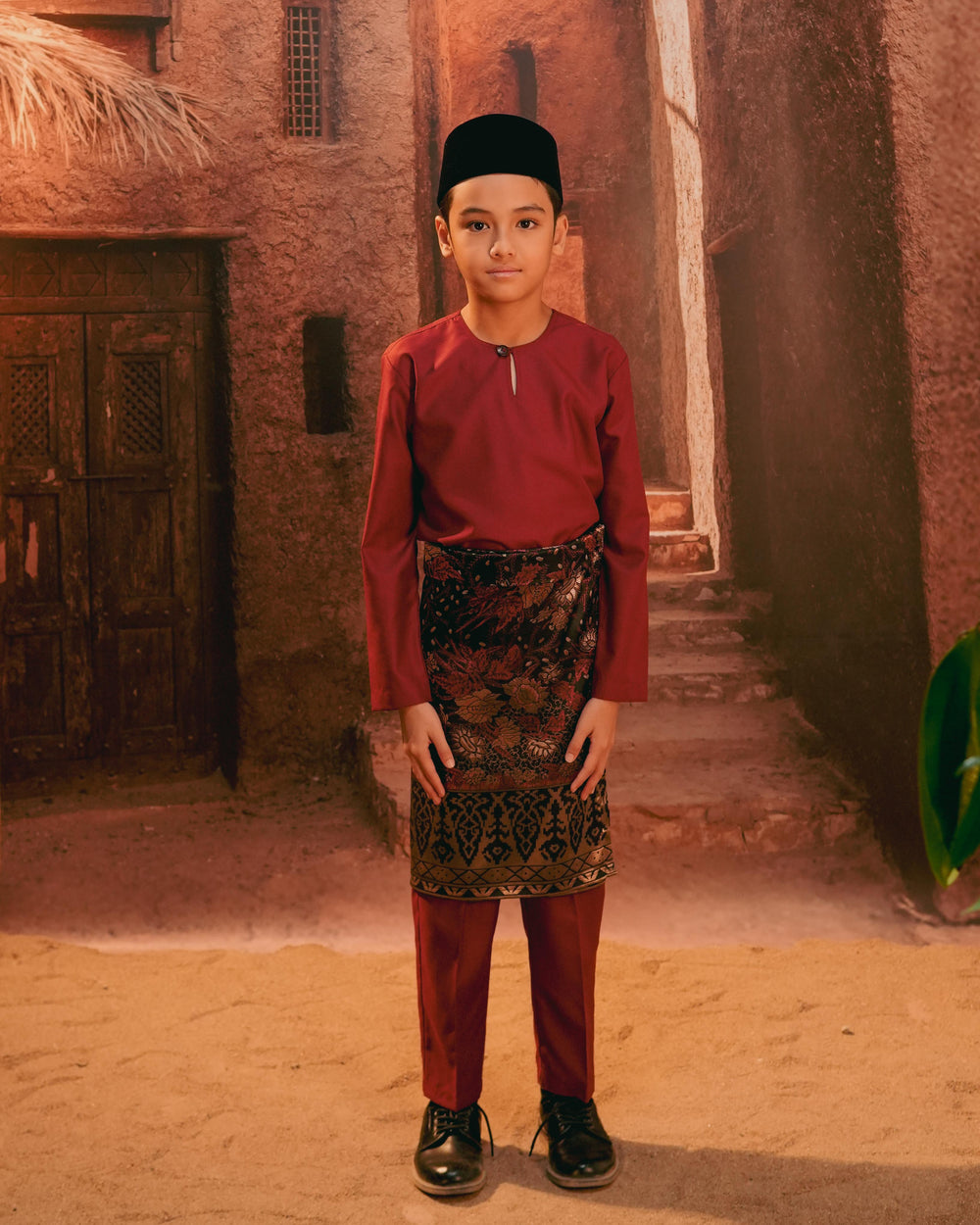 Seri Istana Instant Sampin Kid - Maroon & Gold - SampinExclusiveMy