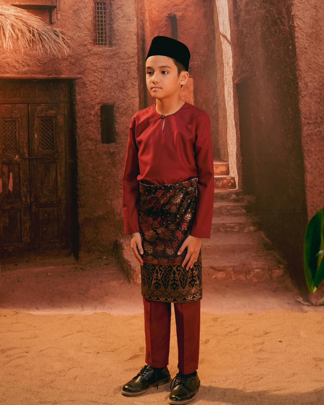 Seri Istana Instant Sampin Kid - Maroon & Gold