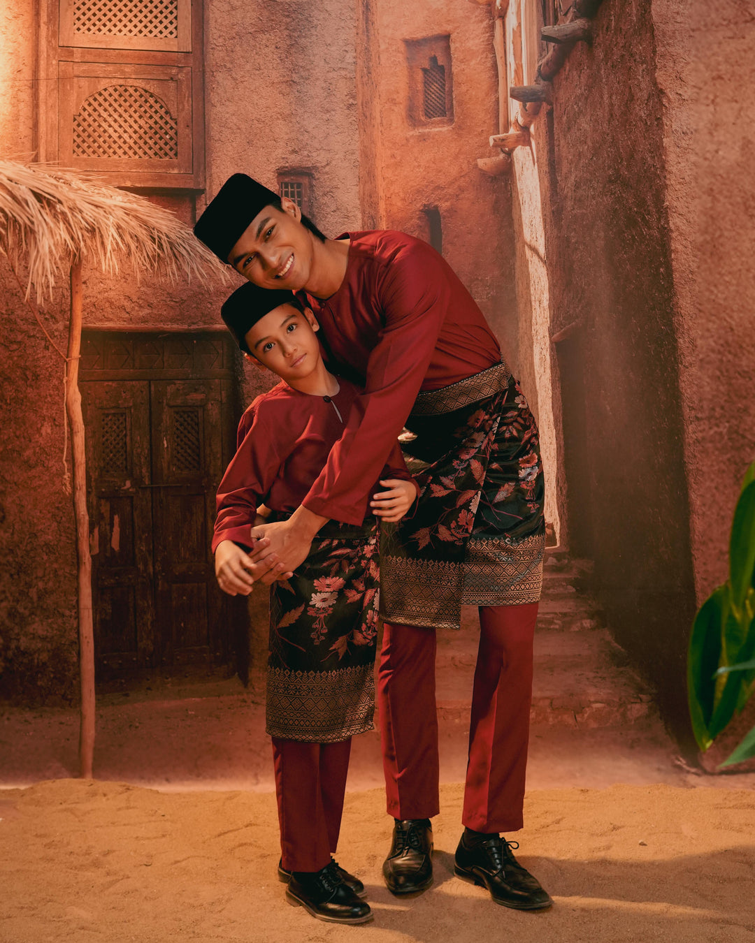 Seri Kenanga Instant Sampin Kid - Maroon & Gold