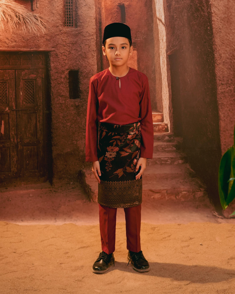 Seri Kenanga Instant Sampin Kid - Maroon & Gold - SampinExclusiveMy