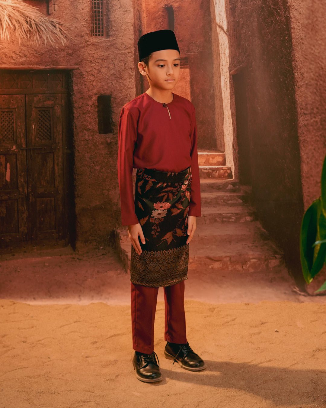 Seri Kenanga Instant Sampin Kid - Maroon & Gold