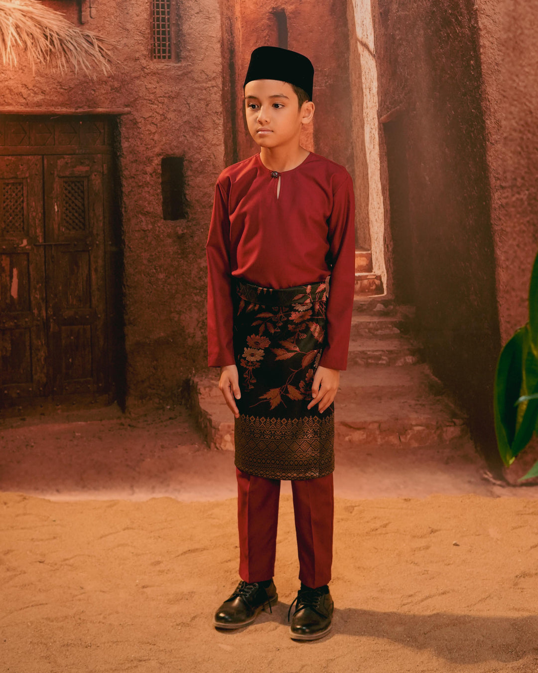 Seri Kenanga Instant Sampin Kid - Maroon & Gold