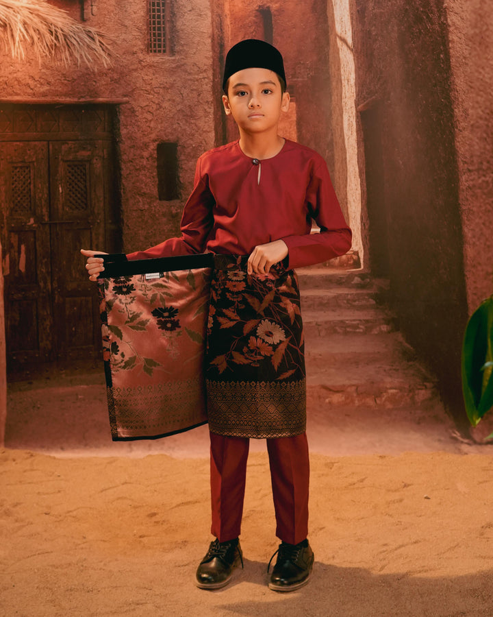 Seri Kenanga Instant Sampin Kid - Maroon & Gold